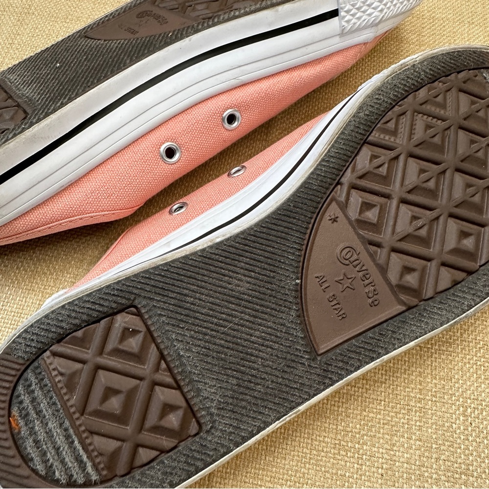 Converse All Star Peachy-Pink Slip On Mule Tie Sneakers - Picture 9 of 11